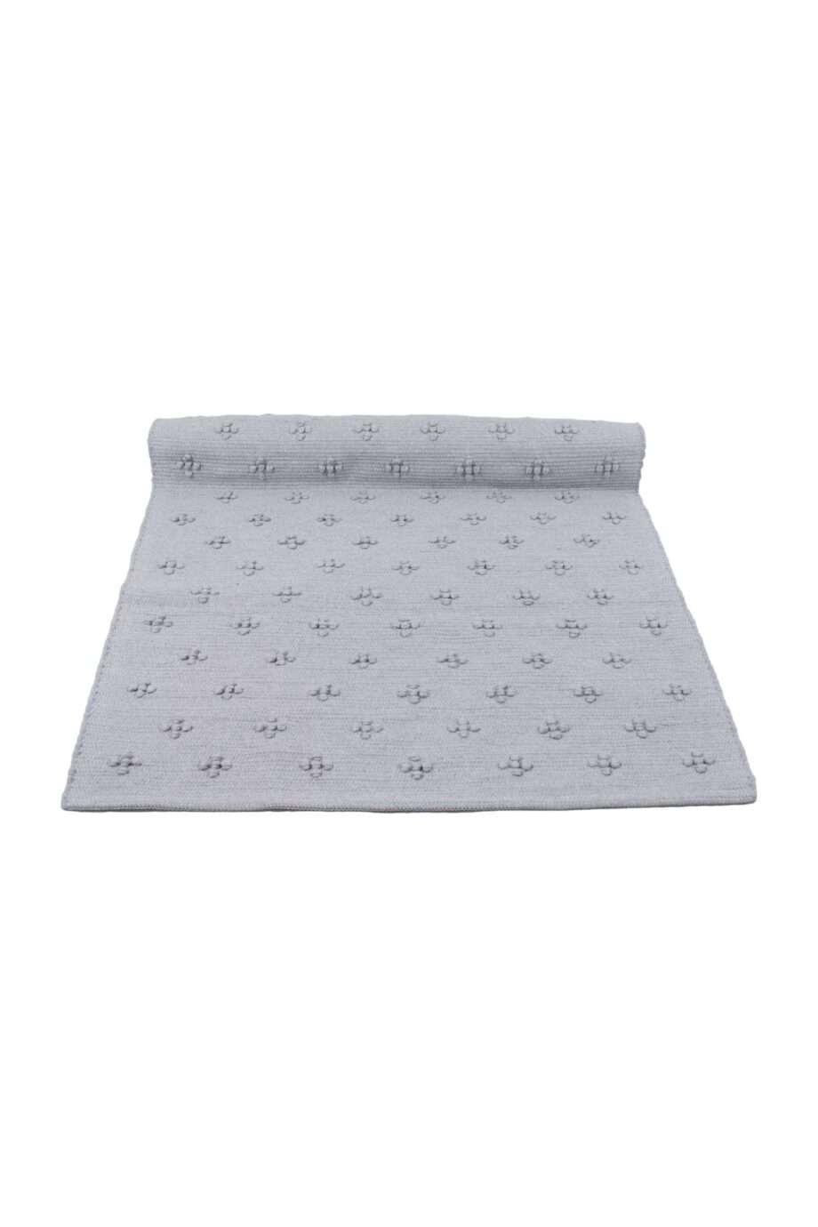 liz light grey woven cotton floor mat small