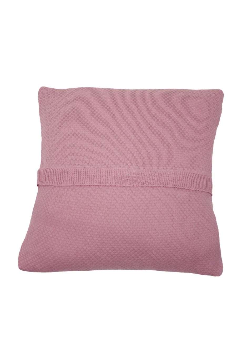 liz old rose knitted cotton pillowcase medium