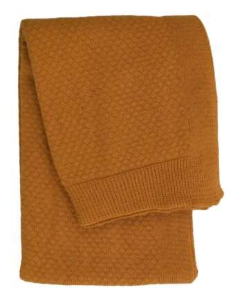 liz orange knitted cotton little blanket medium