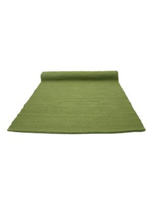 nordic hunter green woven cotton floor runner large
