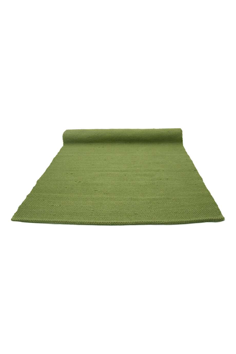 nordic hunter green woven cotton floor runner large