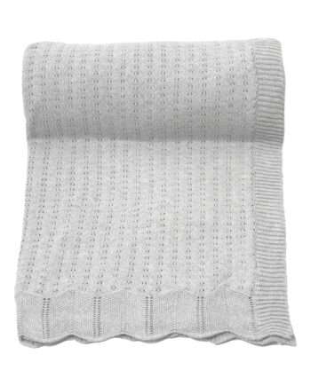 nouveau light grey knitted cotton plaid medium