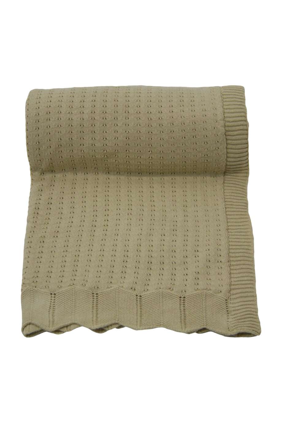 nouveau ochre knitted cotton plaid medium