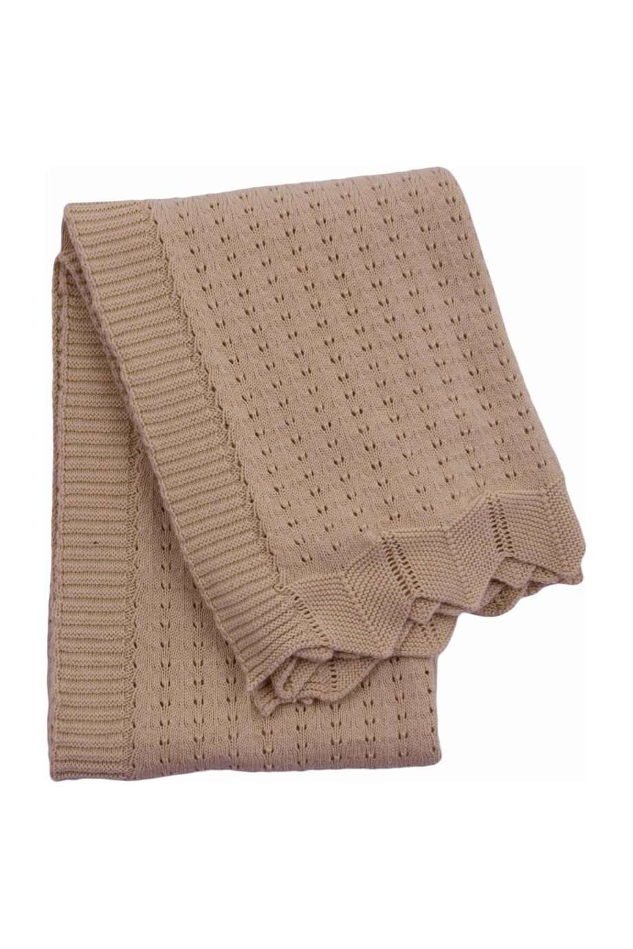 nouveau powder rose knitted cotton little blanket small