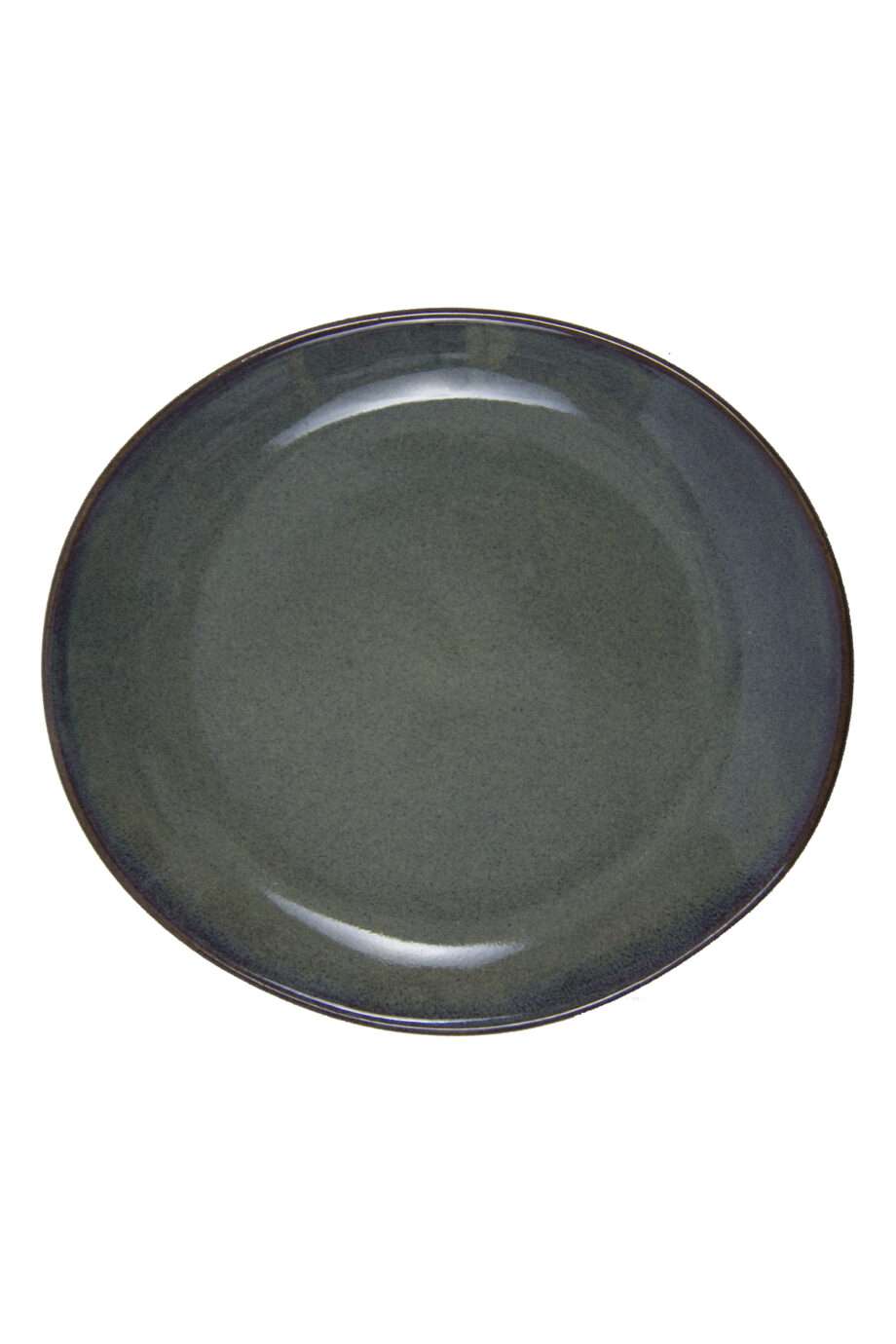 oval plate celadon glaze ceramic medium