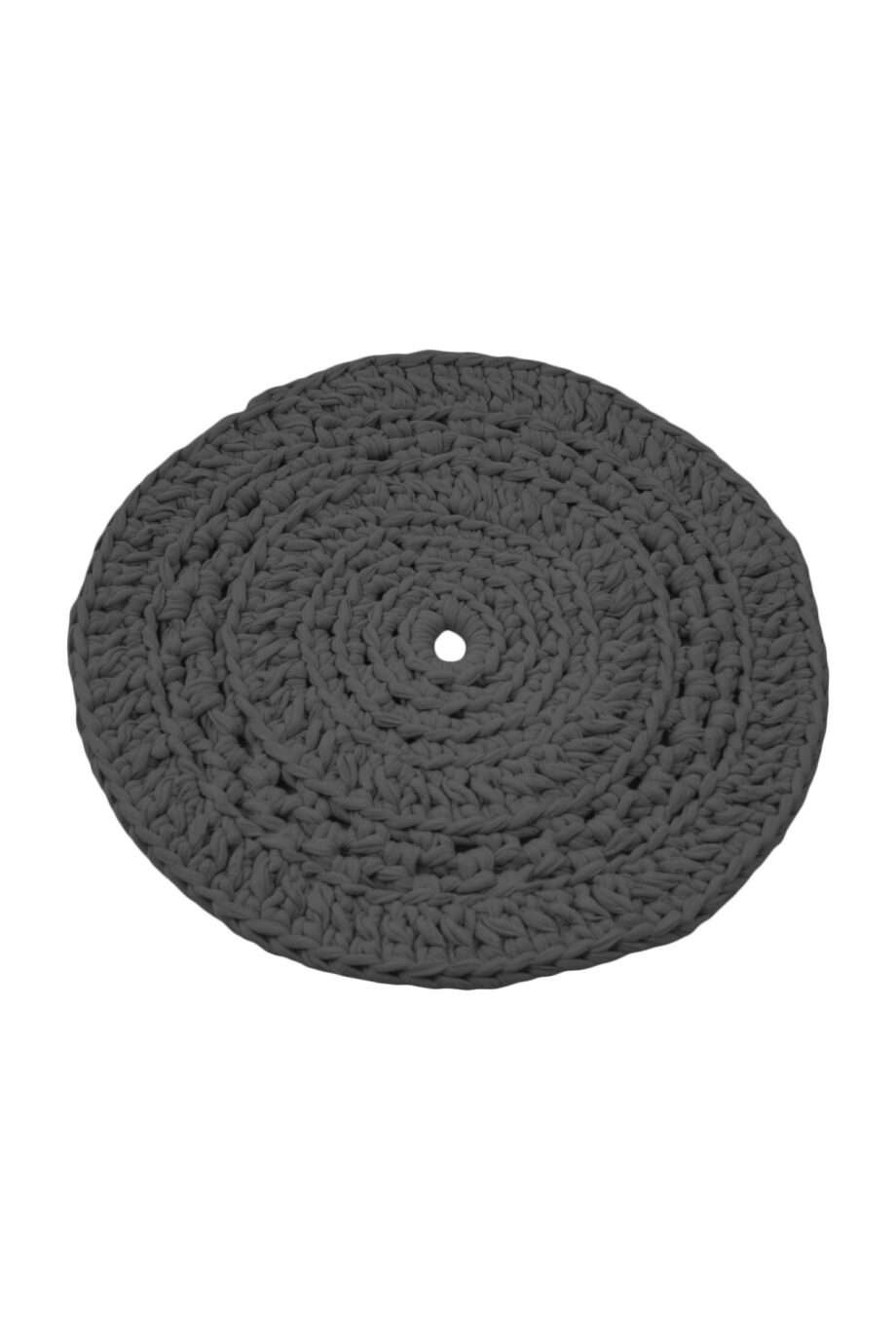 peony anthracite crochet cotton placemat small