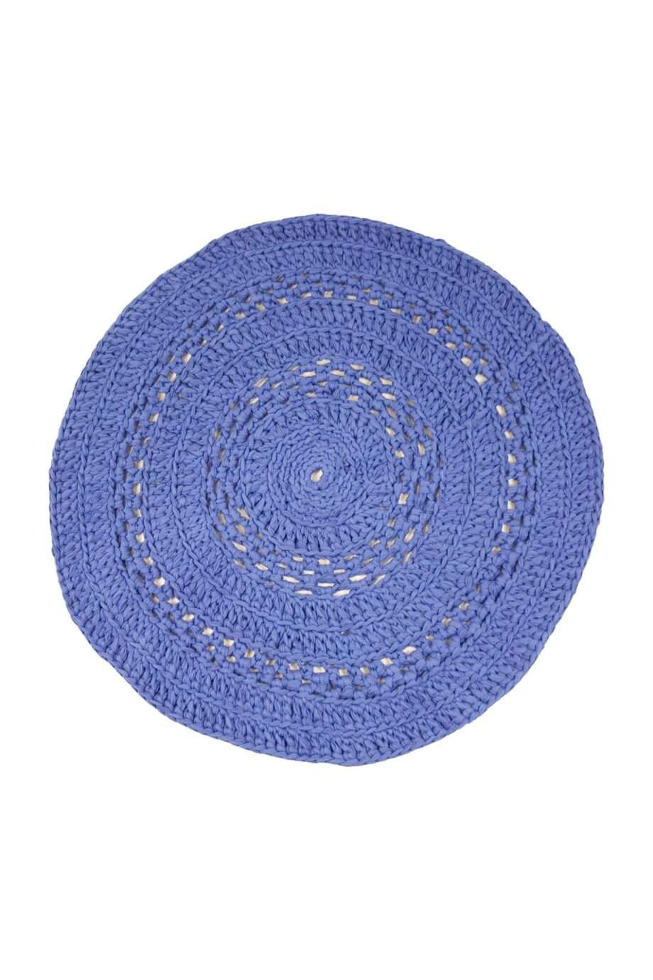 peony  crochet cotton floor mat small
