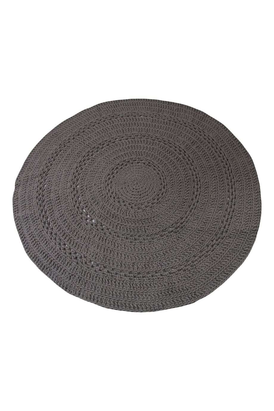 peony grey crochet woolen rug xlarge