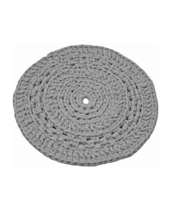 peony light grey crochet cotton placemat small