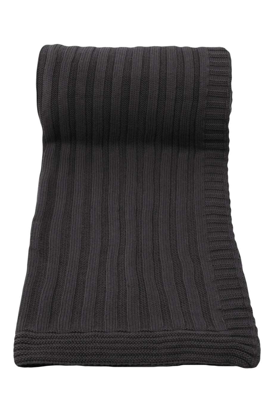 ribs anthracite knitted cotton plaid medium