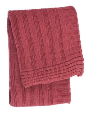 ribs chillipepper knitted cotton little blanket medium