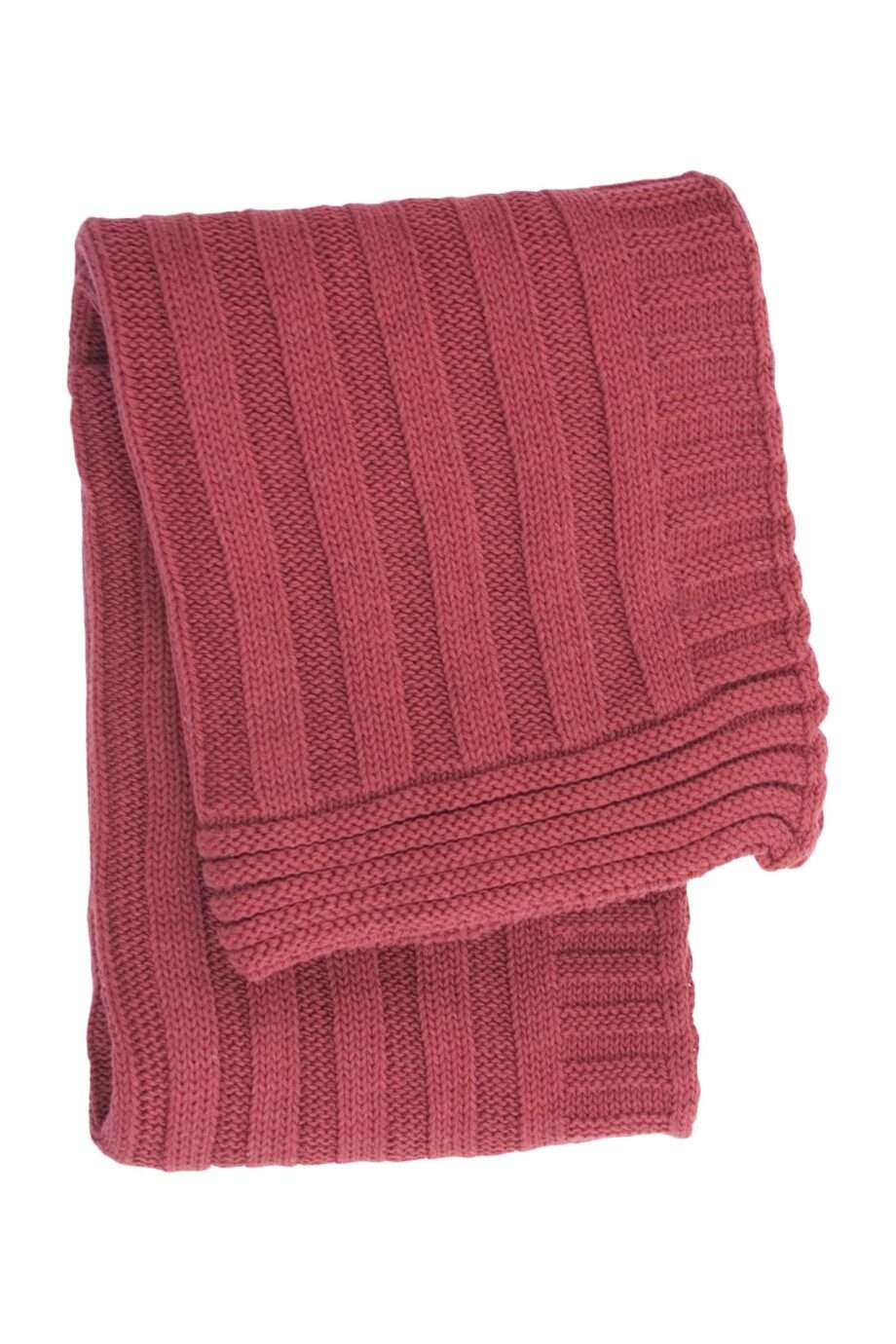 ribs chillipepper knitted cotton little blanket medium