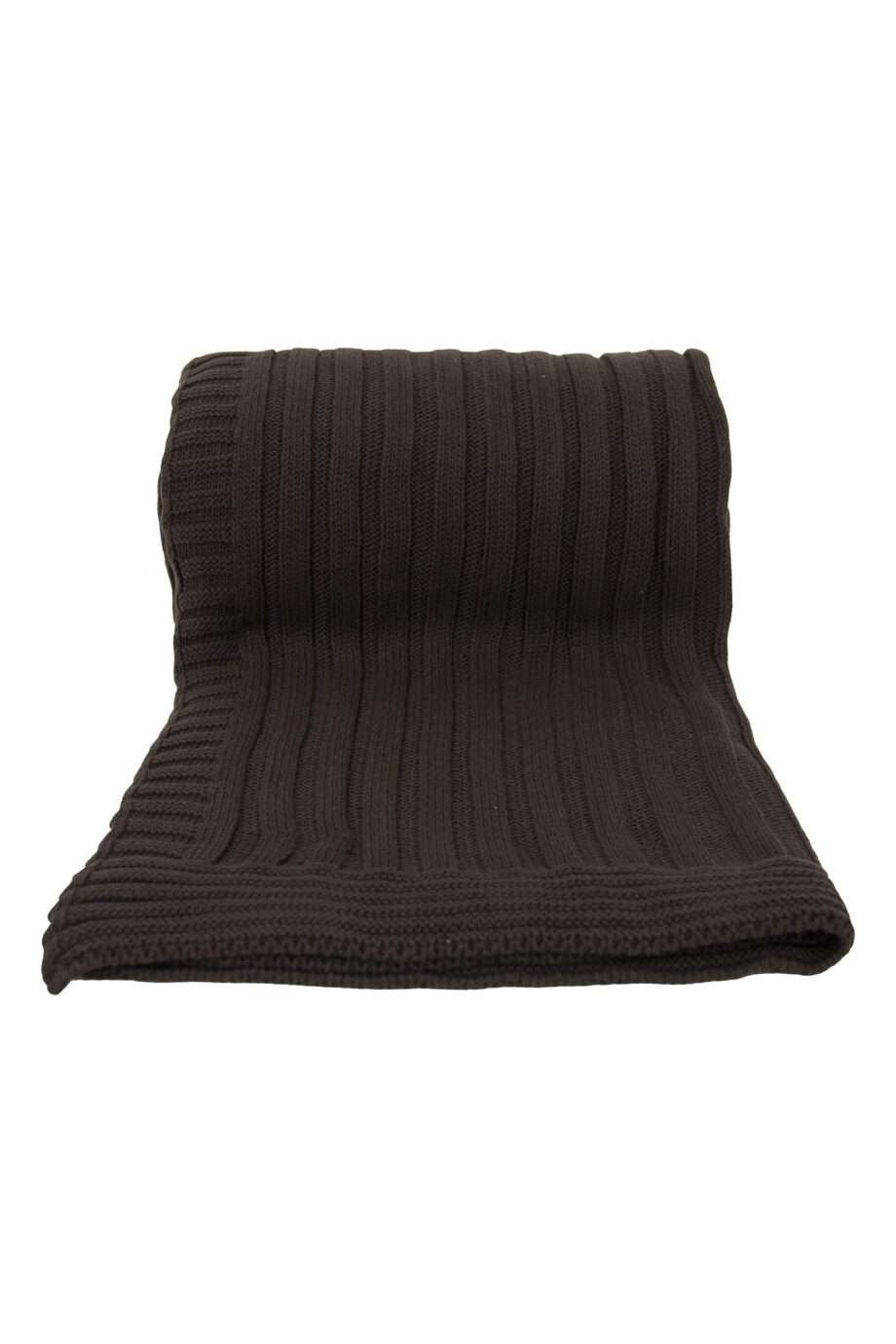 ribs choc knitted cotton plaid medium