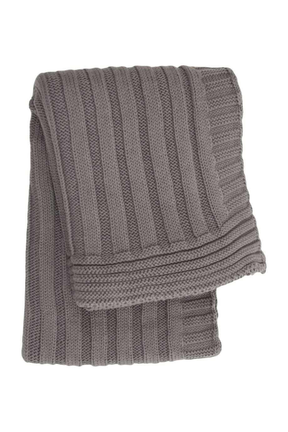 ribs grey knitted cotton little blanket small