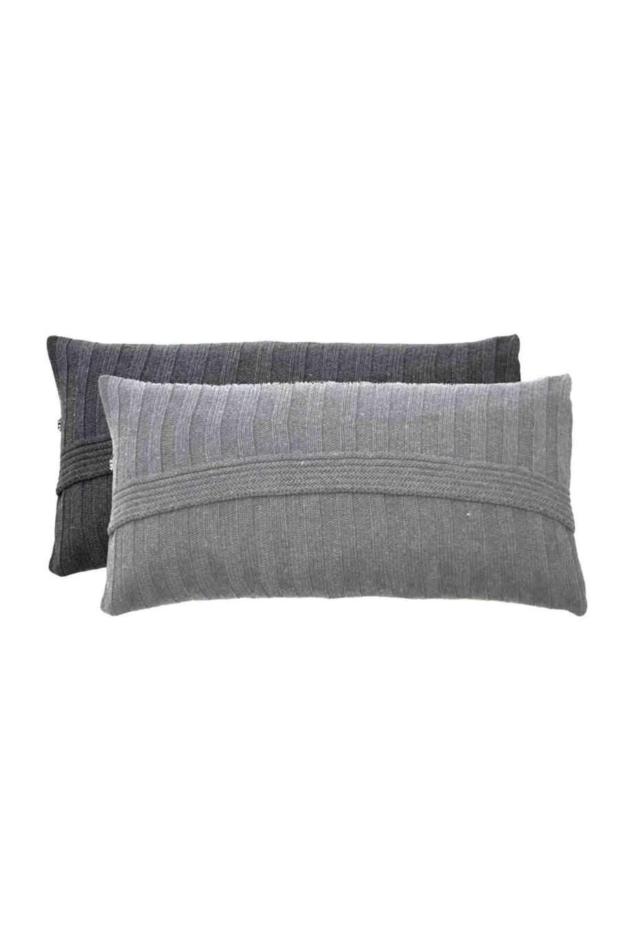 ribs  knitted cotton pillowcase small