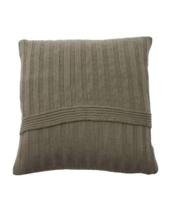 ribs olive green knitted cotton pillowcase medium