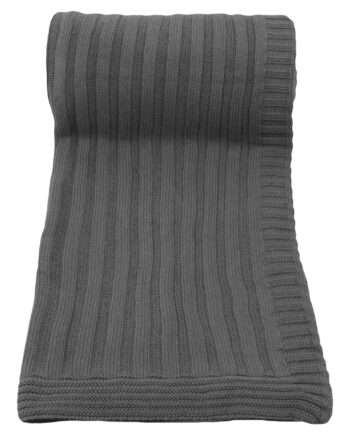 ribs shark grey knitted cotton plaid medium