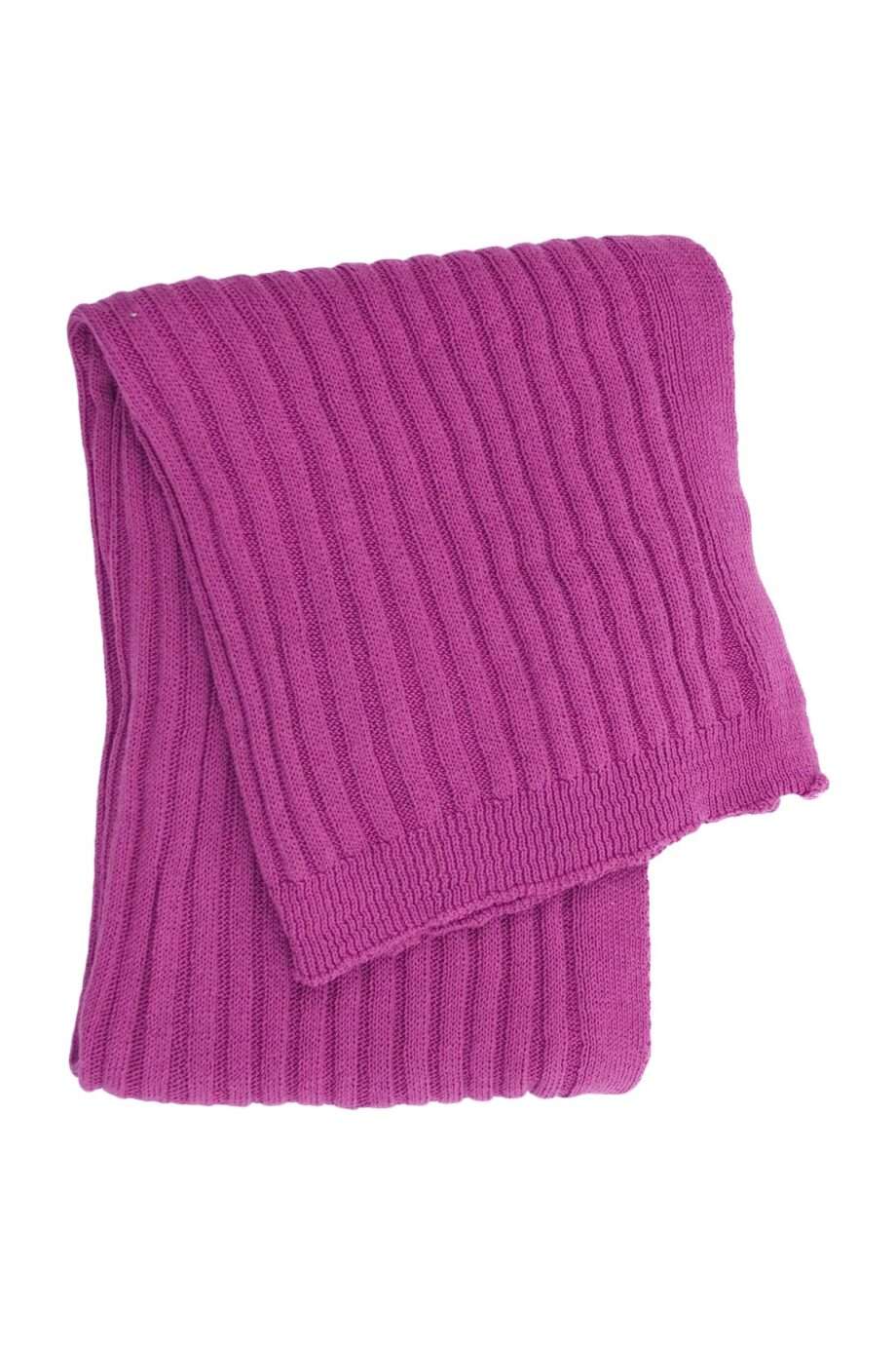 ribs small pink knitted cotton little blanket medium