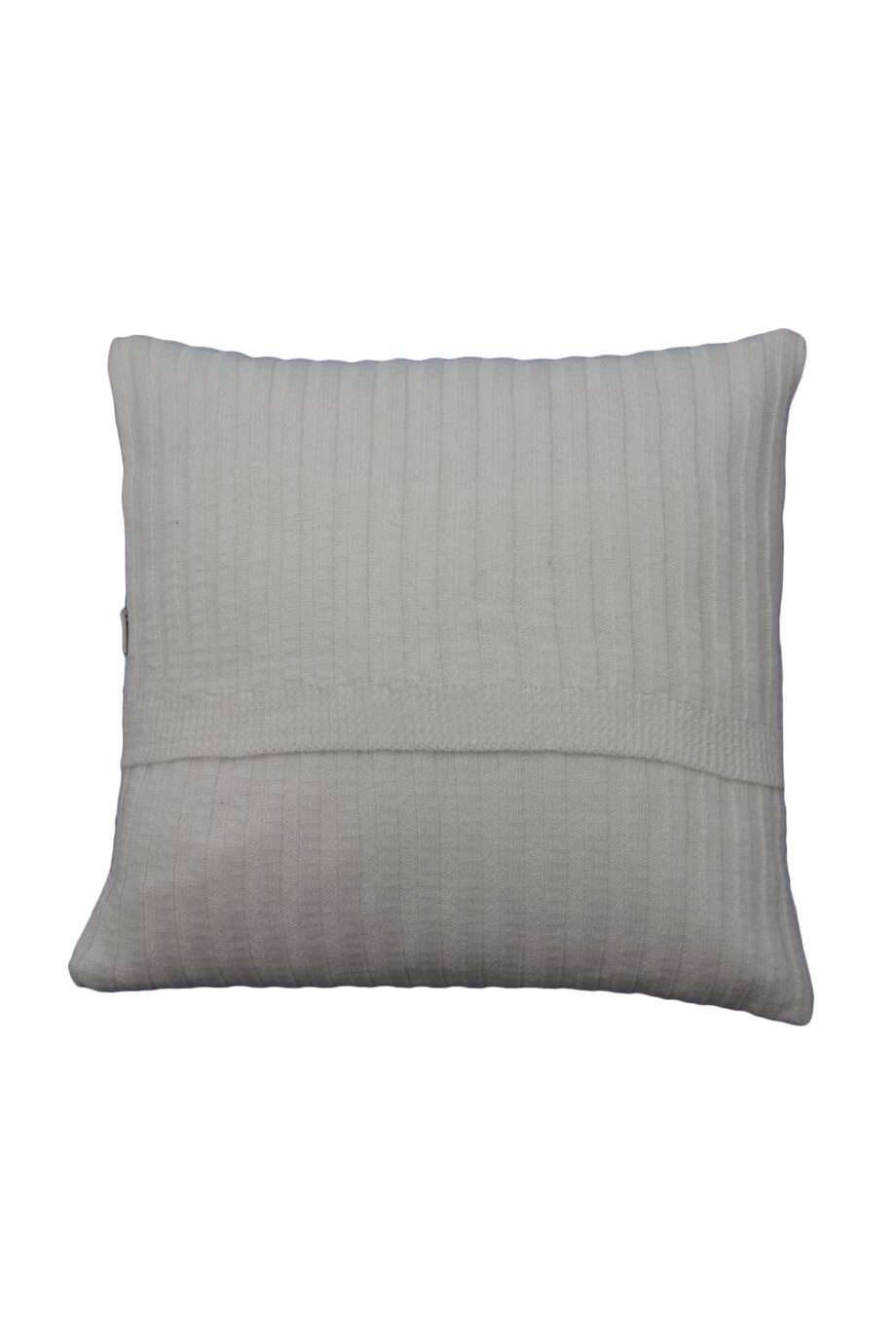 ribs small white knitted cotton pillowcase medium