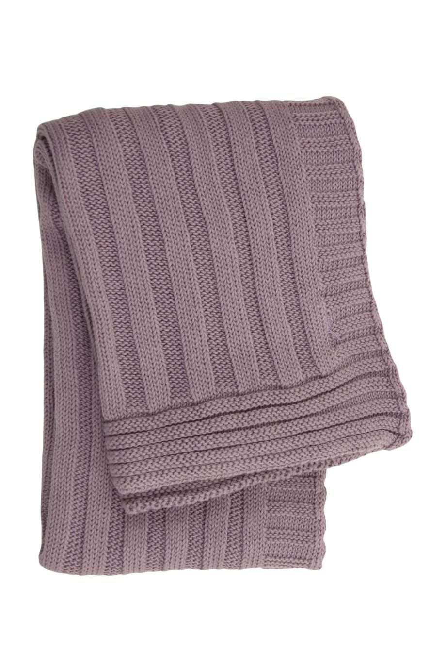ribs violet knitted cotton little blanket medium