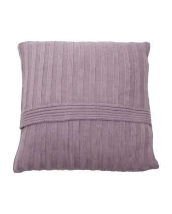 ribs violet knitted cotton pillowcase medium