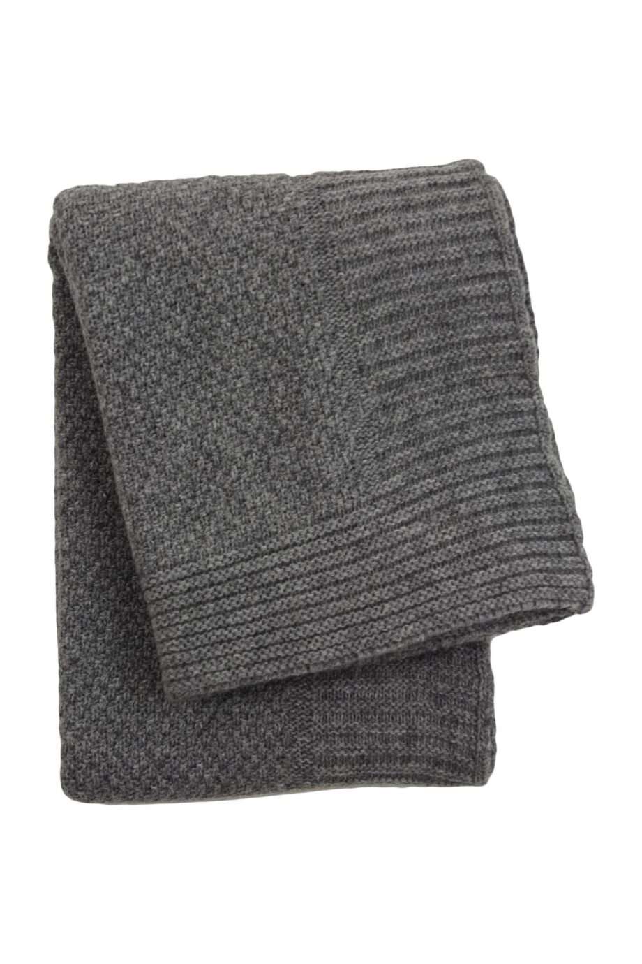 rice grey knitted woolen little blanket medium