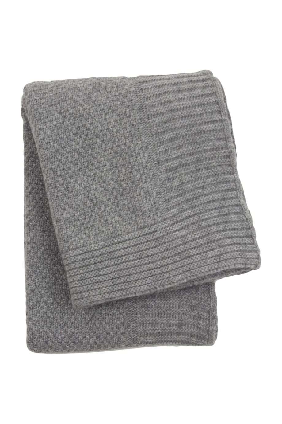 rice light grey knitted woolen little blanket small