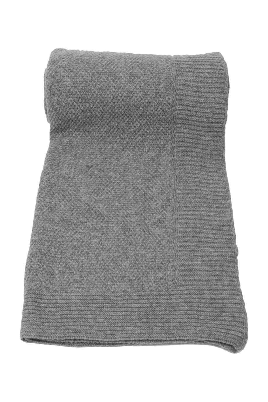 rice light grey knitted woolen plaid medium