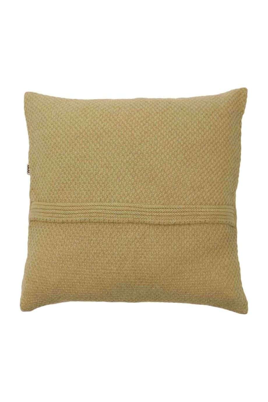 rice ochre knitted woolen pillowcase xsmall