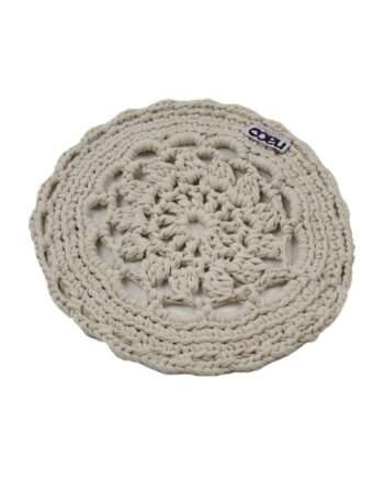 rosette linen crochet cotton placemat small