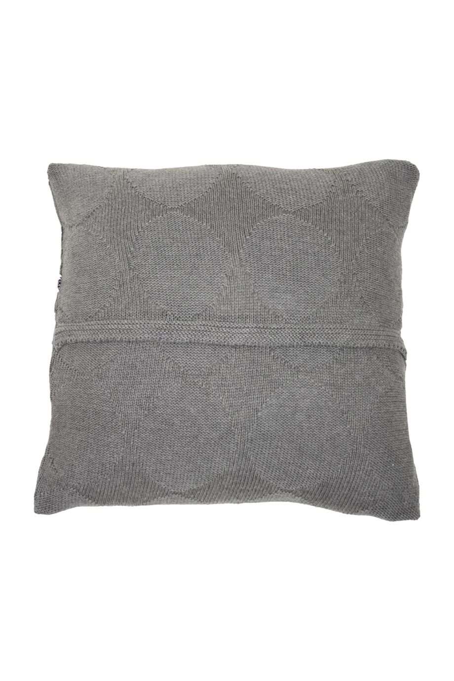 spots grey knitted cotton pillowcase medium