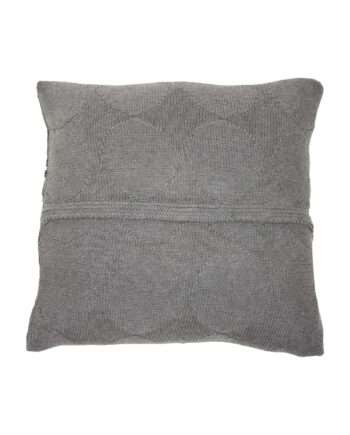 spots grey knitted cotton pillowcase xsmall