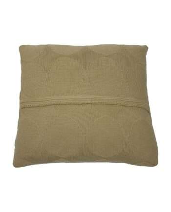 spots ochre knitted cotton pillowcase medium