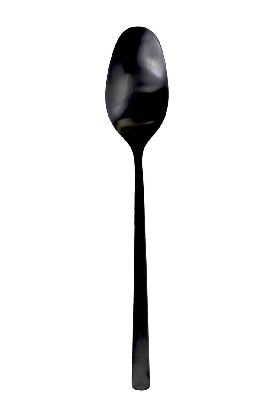 stainless steel cutlery black dessert spoon