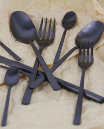 stainless steel cutlery black desert set