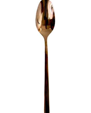 stainless steel cutlery golden yellow dessert spoon