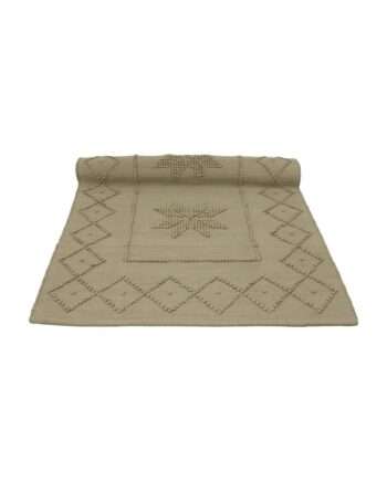 star latte woven cotton floor mat small