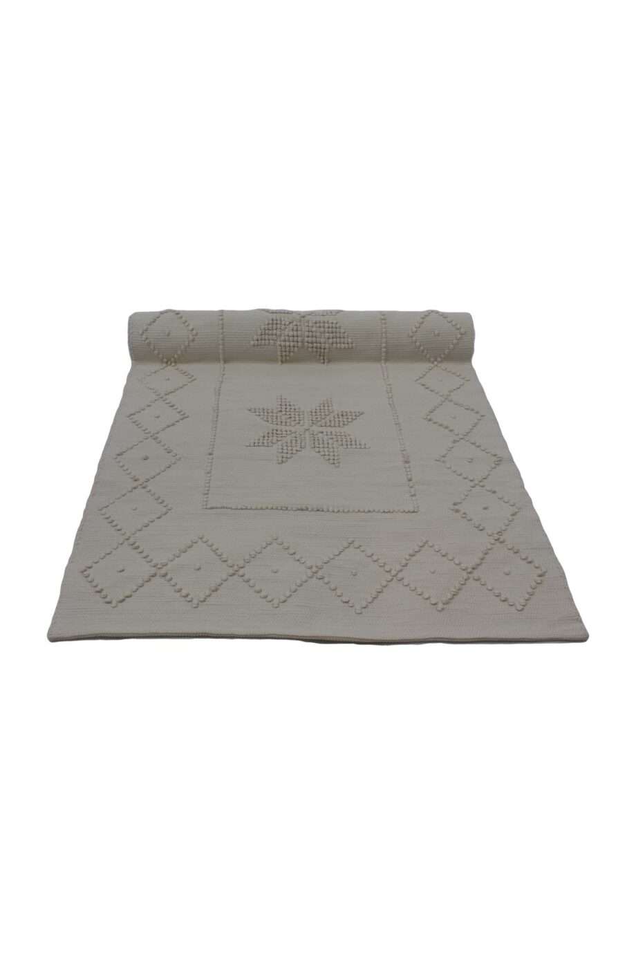 star linen woven cotton floor mat small