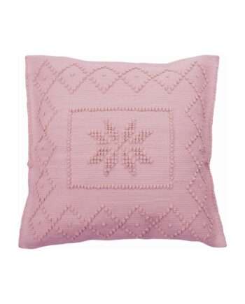 star pink woven cotton pillowcase medium