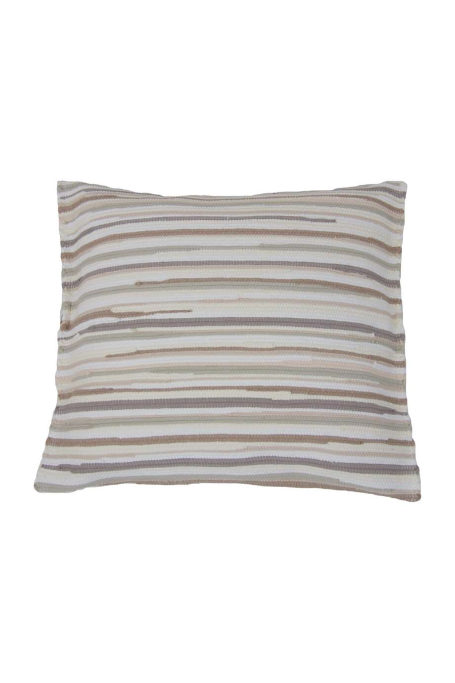stripy linen woven cotton pillowcase medium