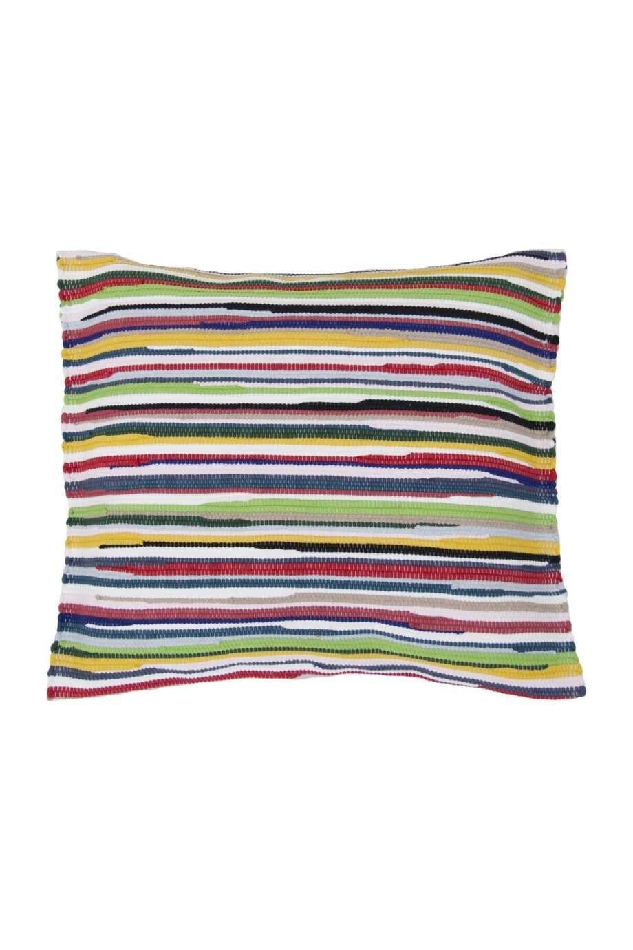 stripy mixmatch woven cotton pillowcase medium