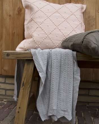 diamond baby pink woven cotton pillowcase medium