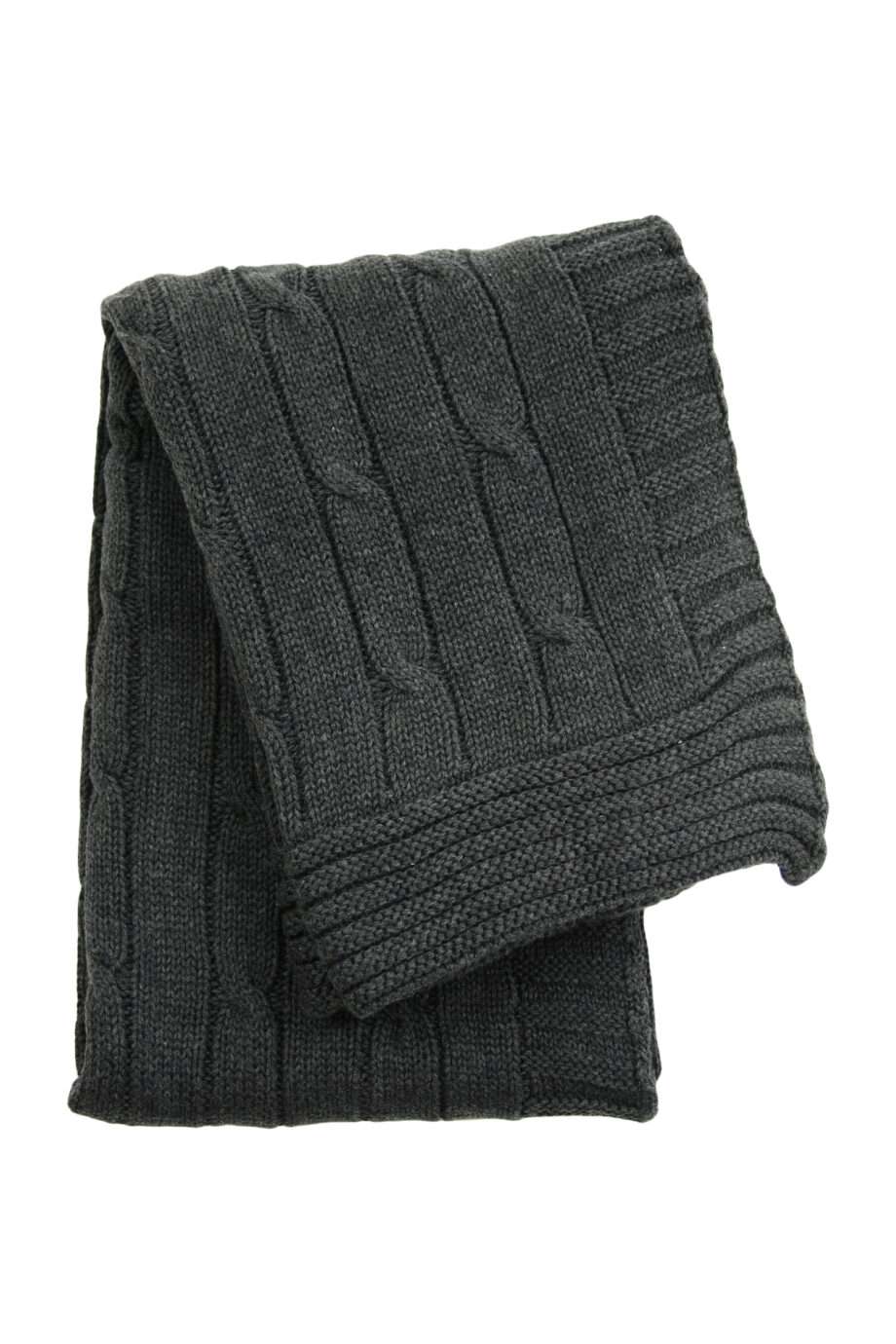 twist anthracite knitted cotton little blanket medium