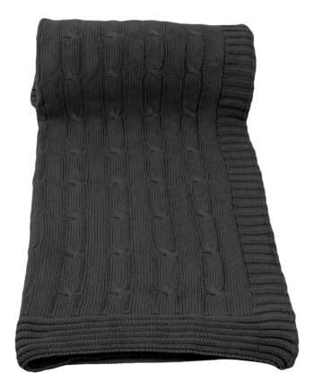 twist anthracite knitted cotton plaid medium