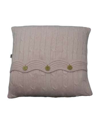 twist baby pink knitted cotton pillowcase xsmall