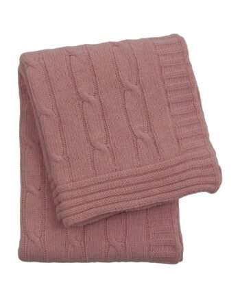 twist baby pink knitted woolen little blanket small