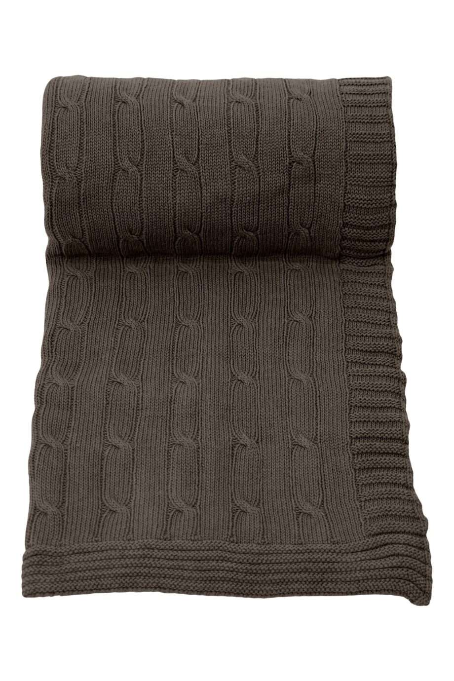 twist choc knitted cotton plaid medium