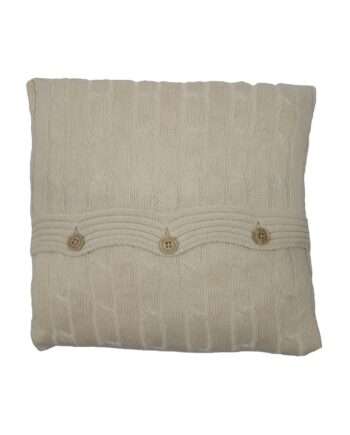 twist ecru knitted cotton pillowcase xsmall