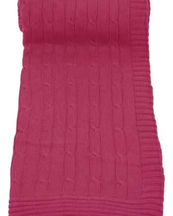 twist fuchsia knitted cotton plaid medium