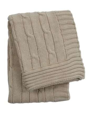 twist linen knitted cotton little blanket medium
